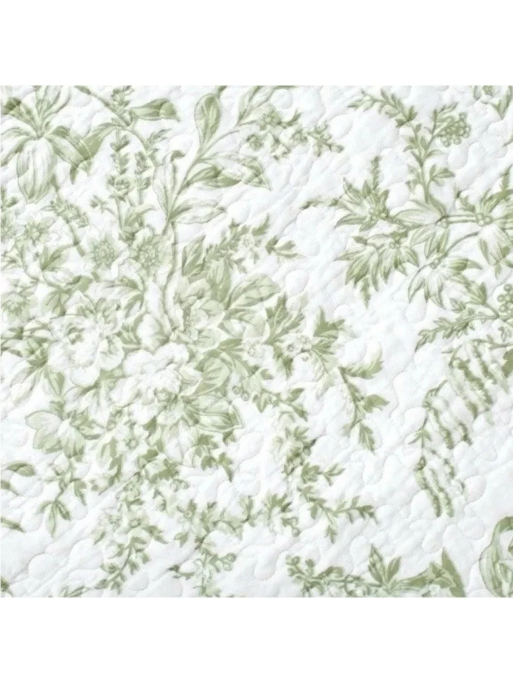 Laura Ashley ~ FULL/QUEEN Bedford Quilt 3 Pc Set ~ Green ~ Reversible All-Season